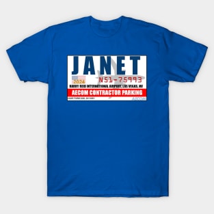 JANET Secret Government Airline Parking Permit T-Shirt